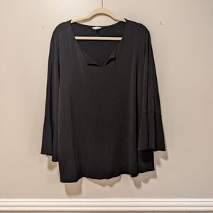 Black V-Neck Women's Top Cato